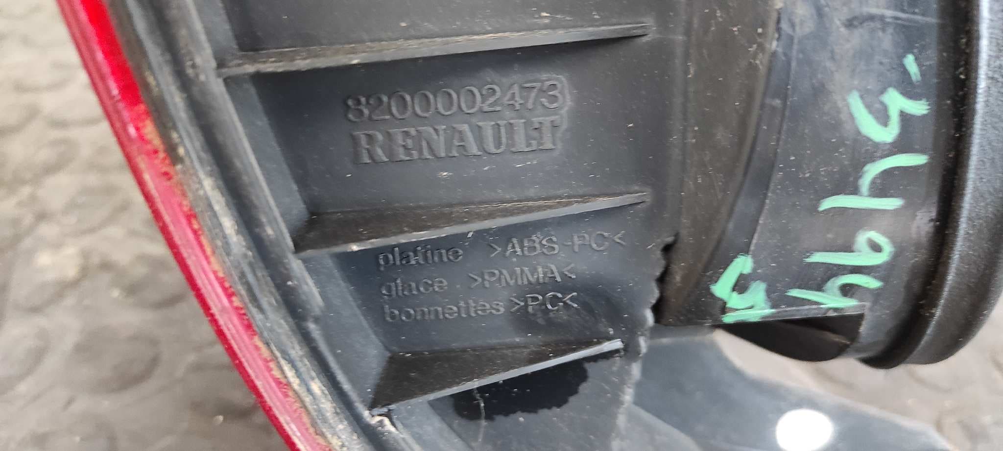 Recambio de PILOTO TRASERO IZQUIERDO para RENAULT LAGUNA II (BG0) 1.9 dCi Diesel CAT F9QT7 referencia OEM IAM 8200002473   - AZUL 2