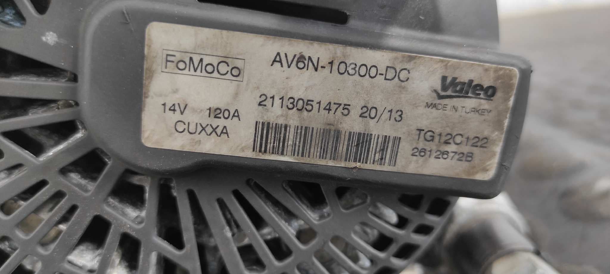 Recambio de ALTERNADOR para FORD GRAND C-MAX Titanium UFDB referencia OEM IAM AV6N10300DC   - BLANCO 6