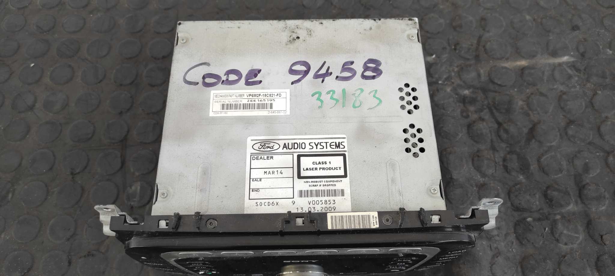 Recambio de SISTEMA AUDIO / RADIO CD para FORD S-MAX (CA1) QXWB referencia OEM IAM 7S7T18C939DD   - BLANCO 8