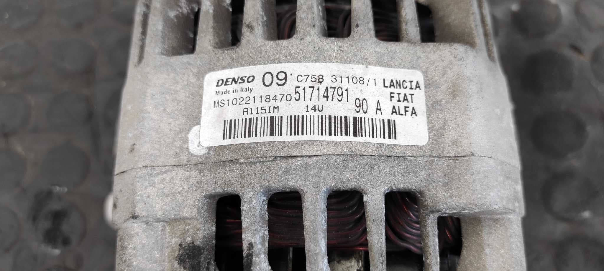 Recambio de ALTERNADOR para FIAT NUOVA 500 (150) Blackjack 169A4000 referencia OEM IAM 51714791   - BLANCO 4