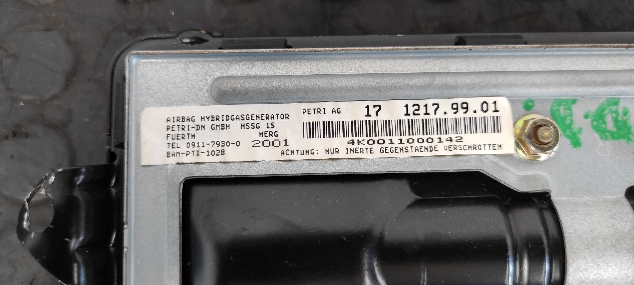 Recambio de AIRBAG LATERAL DELANTERO DERECHO para MERCEDES-BENZ CLASE CL (W215) COUPE M113960 referencia OEM IAM 2158600405   - NEGRO 5