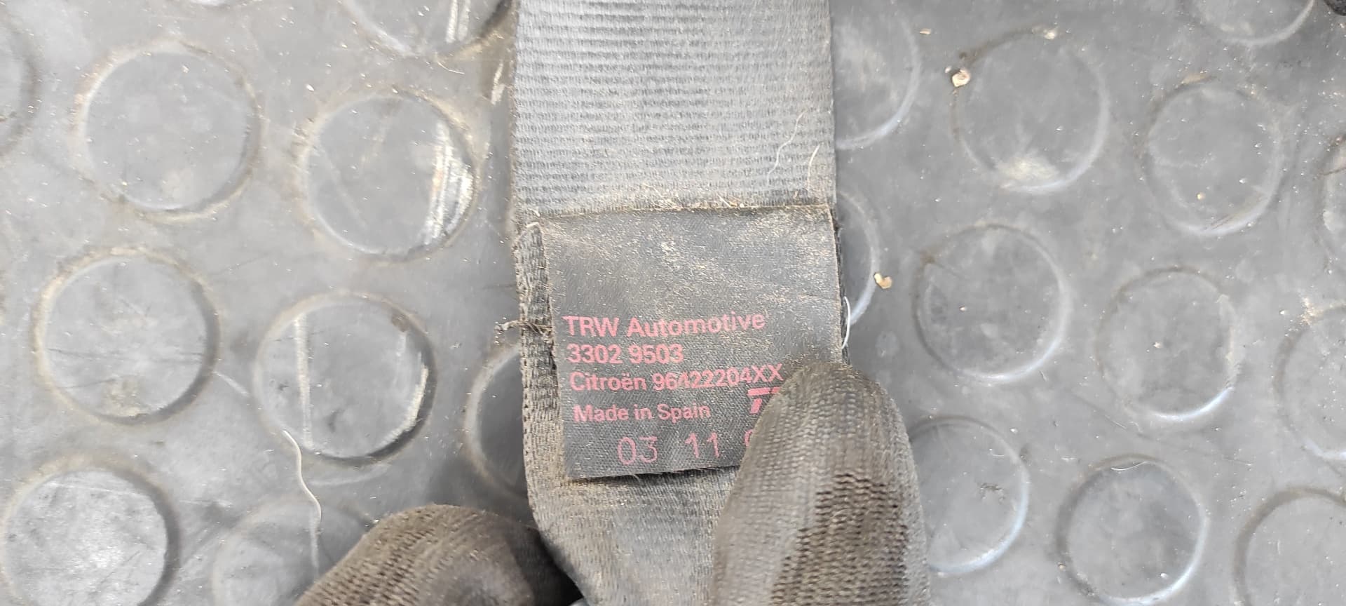 Recambio de CINTURON TRASERO IZQUIERDO para CITROEN C2 by Loeb NFU referencia OEM IAM 96422204XX   - PLATA 4