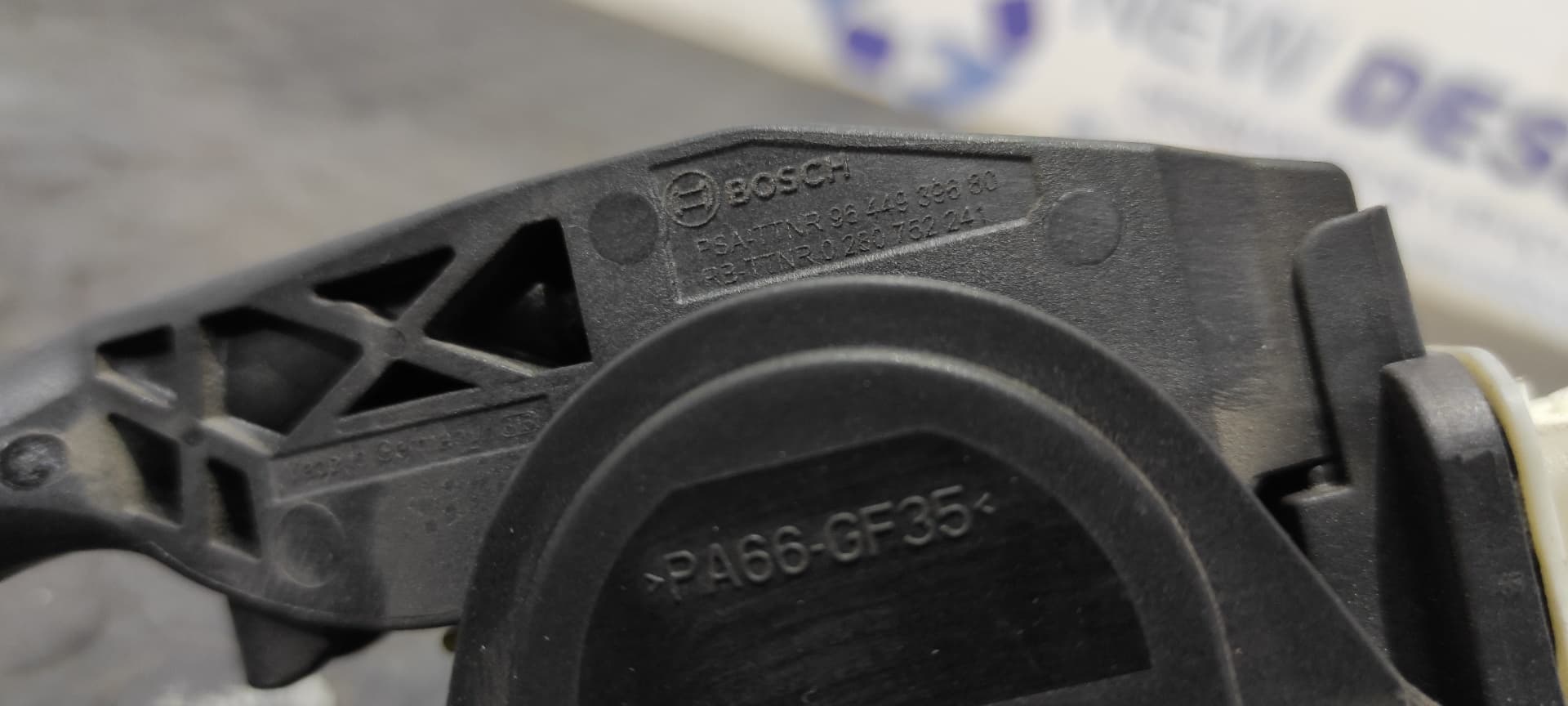 Recambio de POTENCIOMETRO PEDAL para PEUGEOT 407 RHR referencia OEM IAM 9644939680   - BLANCO 3