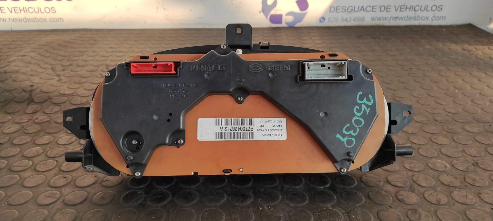 Recambio de CUADRO INSTRUMENTOS para RENAULT MEGANE I COUPE FASE 2 (DA..) 1.9 DTi RSI F9Q731 referencia OEM IAM P7700428712A   - GRIS 4