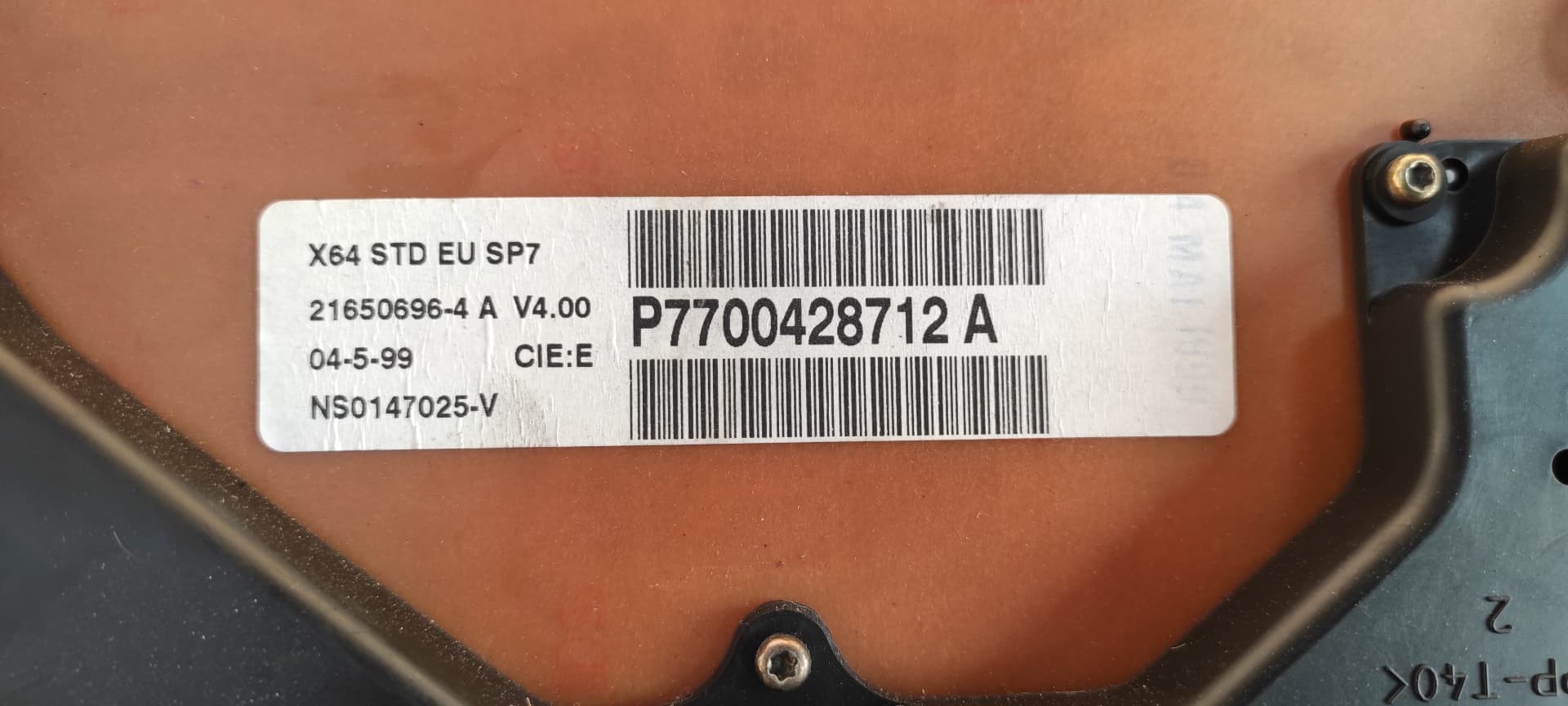 Recambio de CUADRO INSTRUMENTOS para RENAULT MEGANE I COUPE FASE 2 (DA..) 1.9 DTi RSI F9Q731 referencia OEM IAM P7700428712A   - GRIS 5
