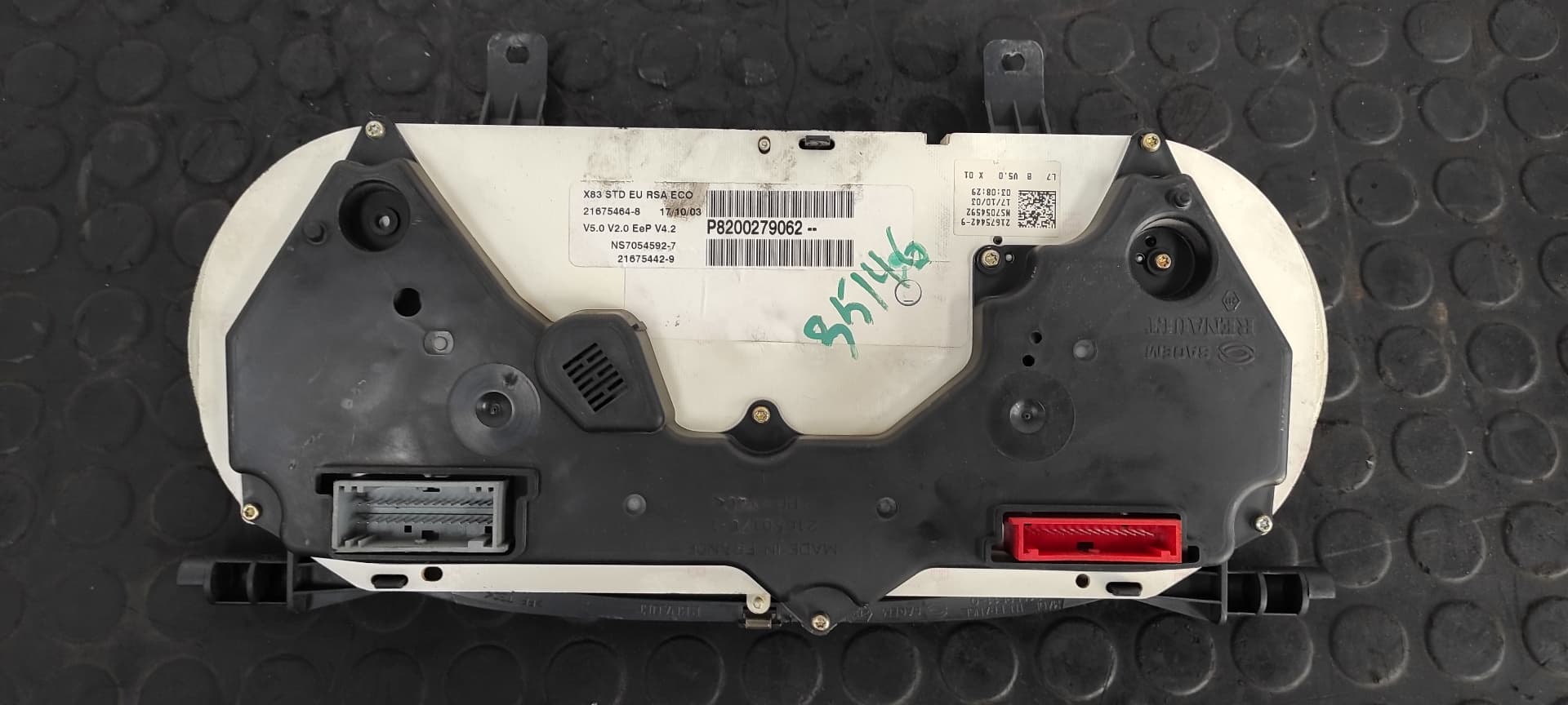 Recambio de CUADRO INSTRUMENTOS para RENAULT TRAFIC CAJA CERRADA (AB 4.01) Doble cabina L1H1  2,7t F9QU7 referencia OEM IAM P8200279062   - BLANCO 3