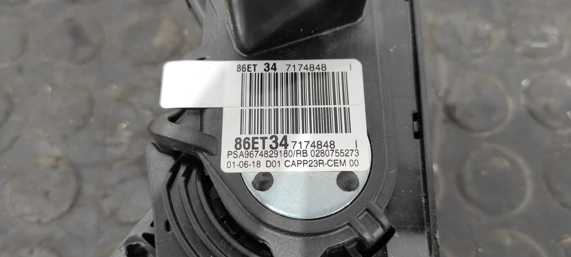 Recambio de POTENCIOMETRO PEDAL para PEUGEOT 3008 Allure YH01 referencia OEM IAM 9674829180   - NEGRO 3