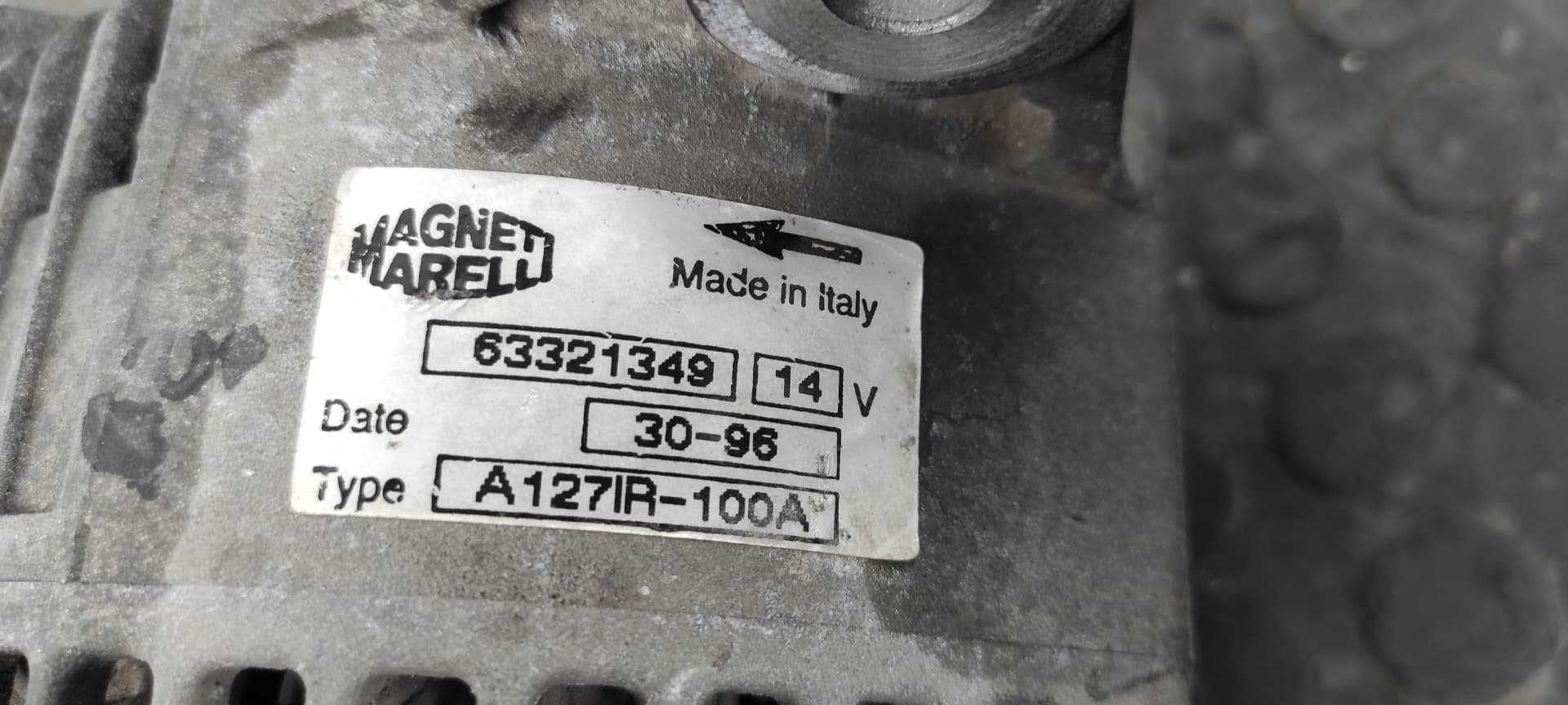 Recambio de ALTERNADOR para ALFA ROMEO SPIDER (163) 2.0 16V T.Spark AR16201 referencia OEM IAM 63321349   - VERDE 2