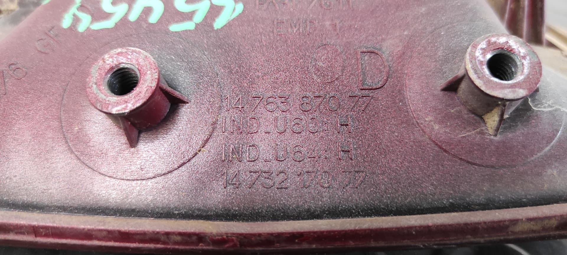 Recambio de MANETA DELANTERA DERECHA para CITROEN EVASION 1.9 Turbodiesel D8BXUD9TF referencia OEM IAM 1476387077   - ROJO 3