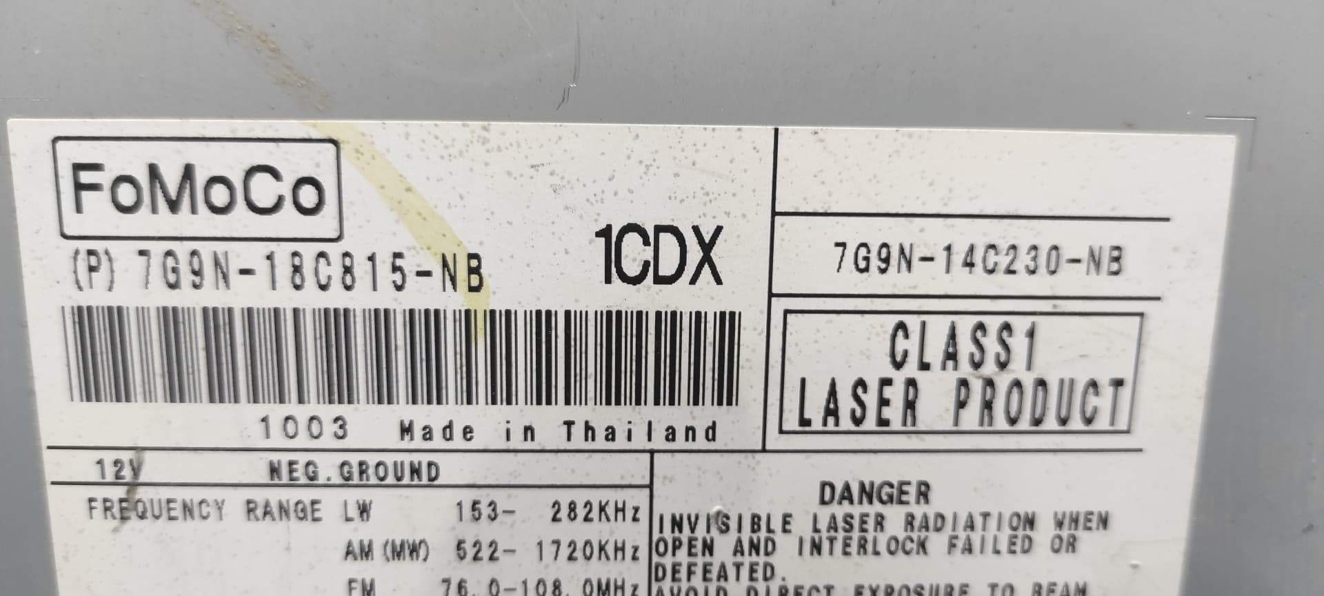 Recambio de SISTEMA AUDIO / RADIO CD para LAND ROVER FREELANDER (LR2) 224DT referencia OEM IAM    - AZUL 8
