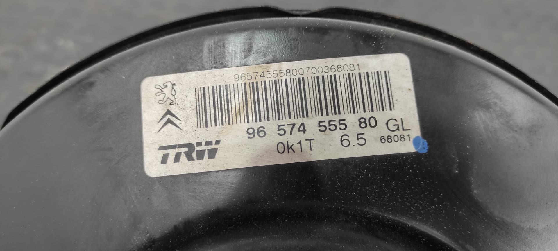 Recambio de SERVOFRENO para CITROEN C3 1,6 16V Exclusive NFUTU5JP4 referencia OEM IAM 9657455580   - GRIS 4