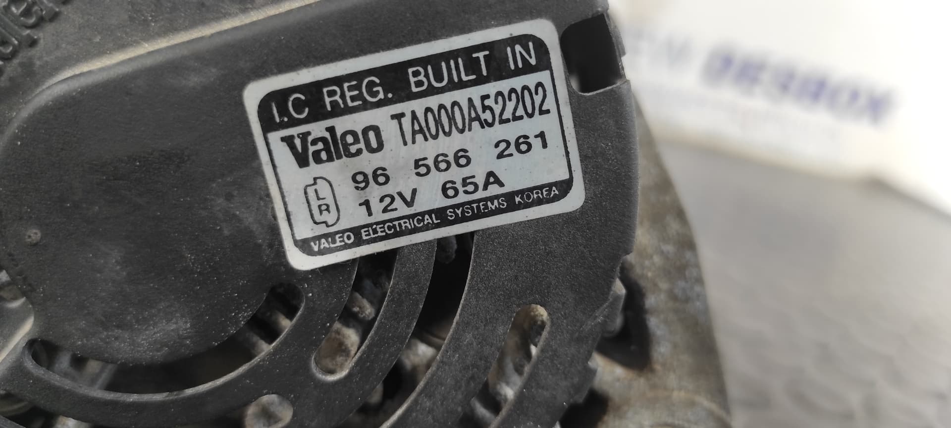 Recambio de ALTERNADOR para DAEWOO MATIZ F8CV referencia OEM IAM 96566261   - BLANCO 8