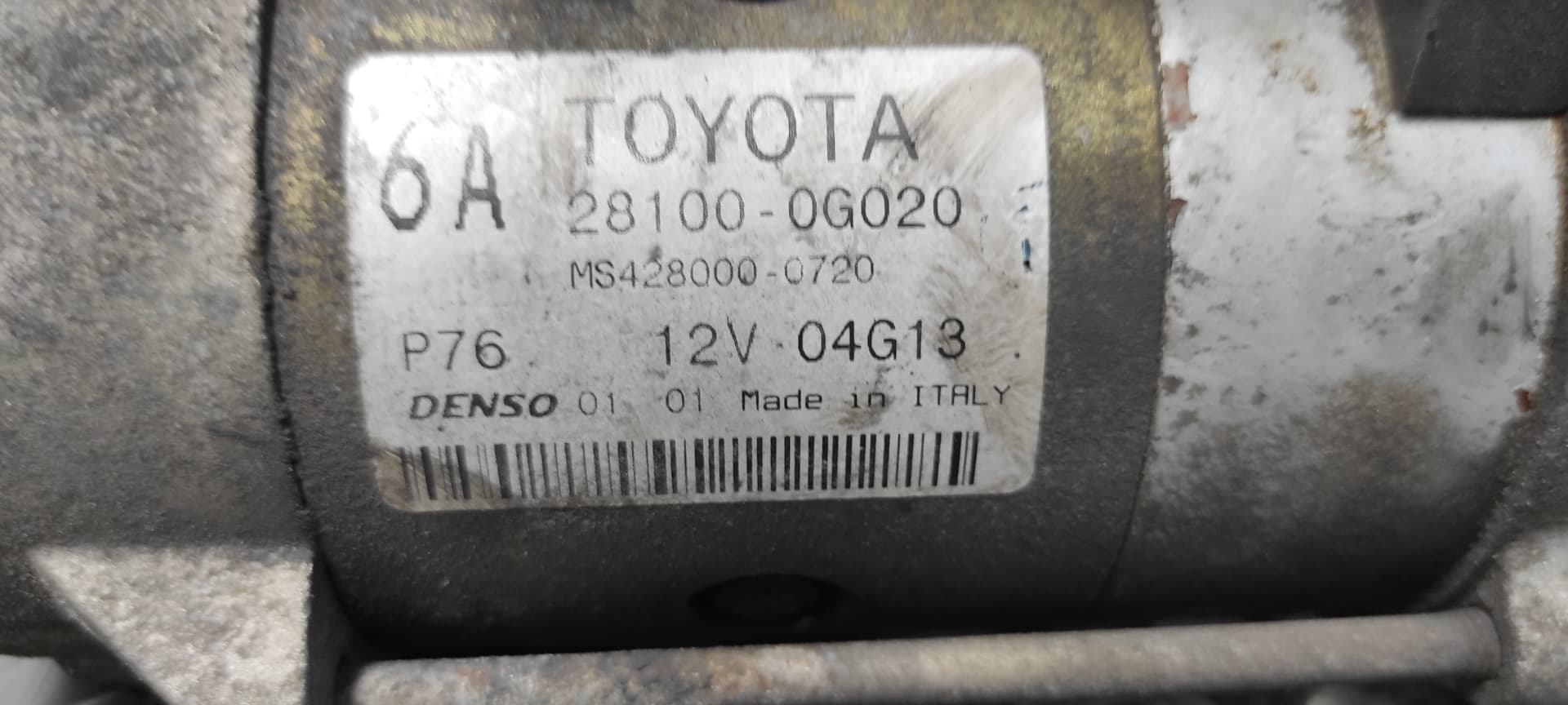 Recambio de MOTOR ARRANQUE para TOYOTA COROLLA VERSO (R1) 1CDFTV referencia OEM IAM 281000G020   - GRIS 2