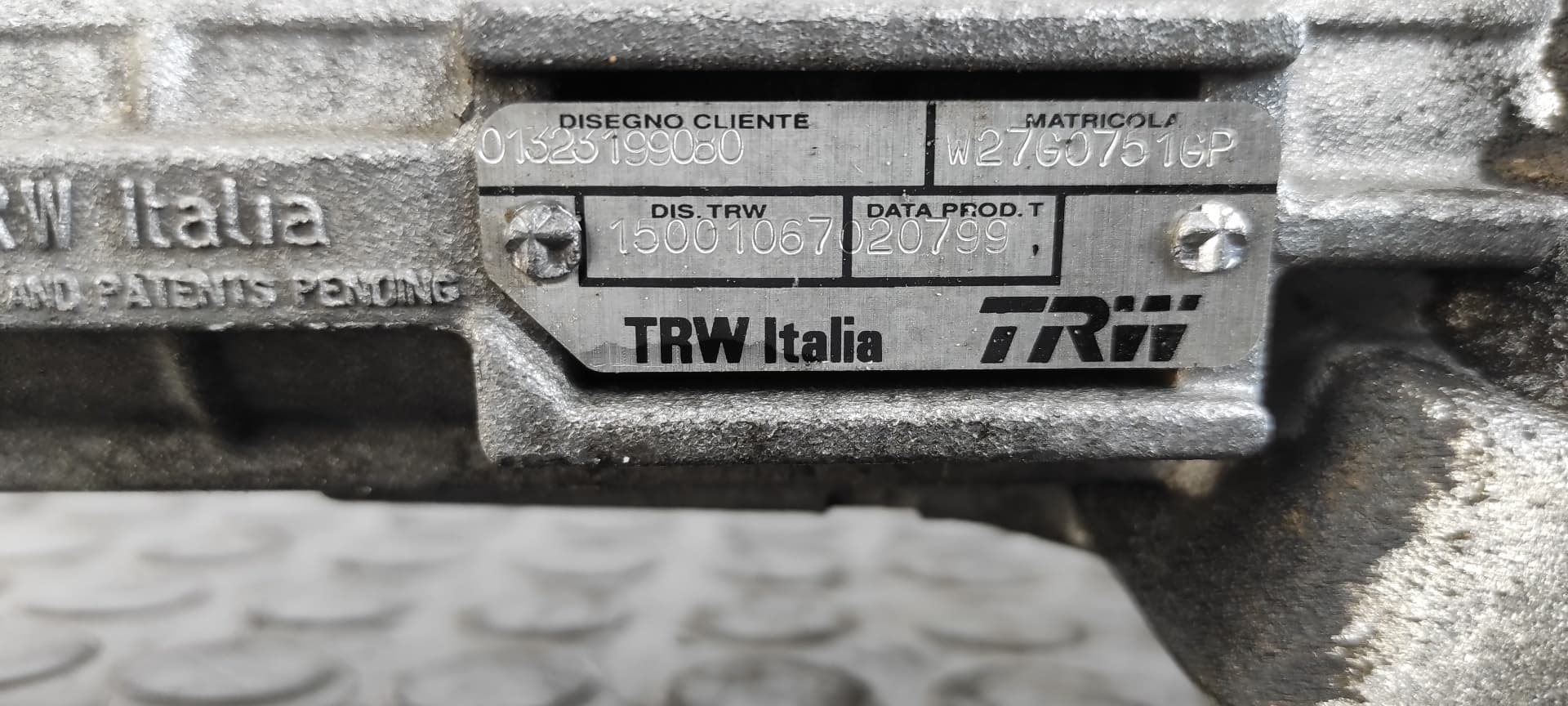 Recambio de CREMALLERA DIRECCION para FIAT DUCATO COMBI (DESDE 03.94) 1.9 Turbodiesel DHX referencia OEM IAM 01323199080   - VERDE 7