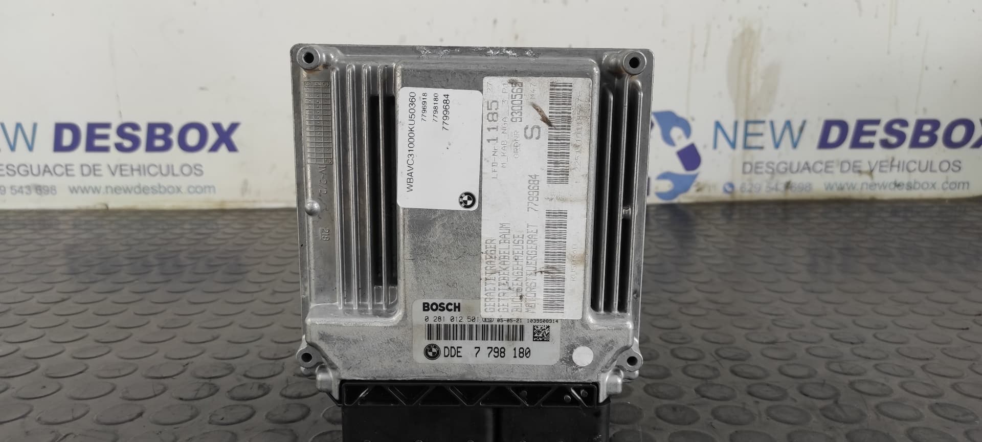 Recambio de CENTRALITA MOTOR UCE para BMW SERIE 3 BERLINA (E90) 204D4 referencia OEM IAM 7798180   - NEGRO