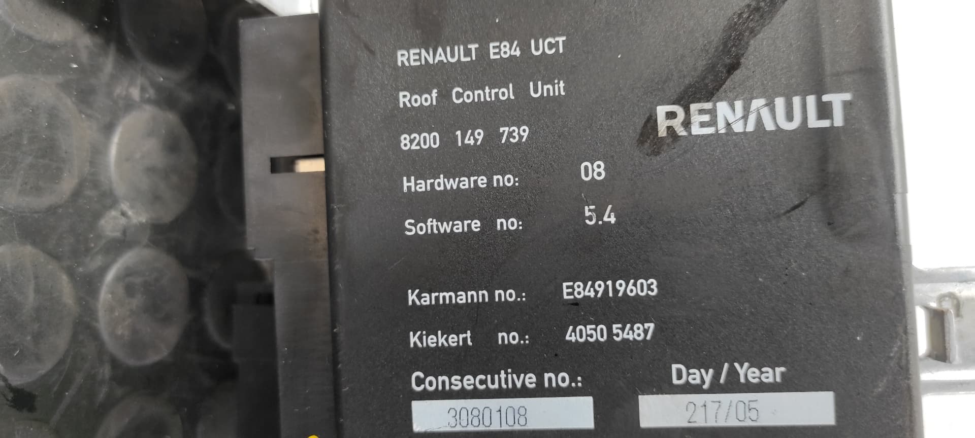 Recambio de MOTOR TECHO ELECTRICO para RENAULT MEGANE II COUPE/CABRIO Authentique F4R770 referencia OEM IAM E84871789   - NEGRO 7