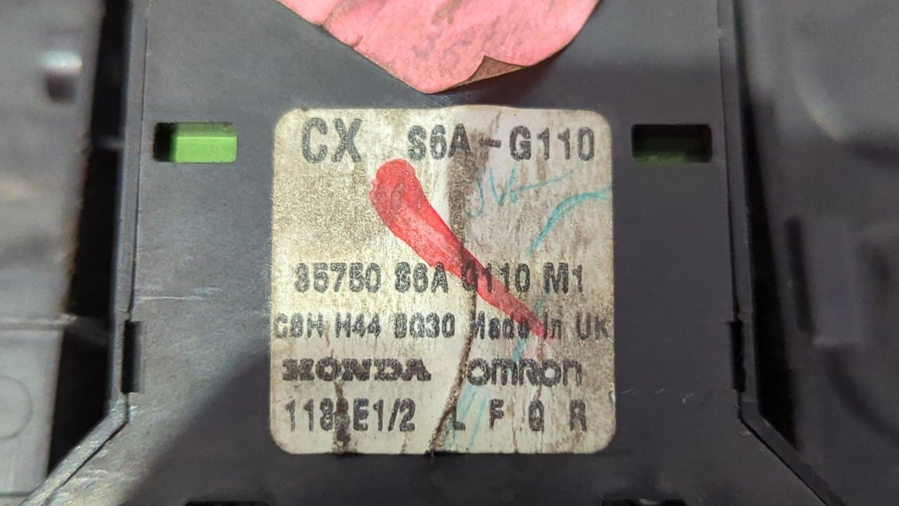 Recambio de MANDO ELEVALUNAS DELANTERO IZQUIERDO para HONDA CIVIC BERLINA 3 (EP1/2) 1.7 CDTI CAT 4EE2 referencia OEM IAM 83595S6A    - AZUL 5
