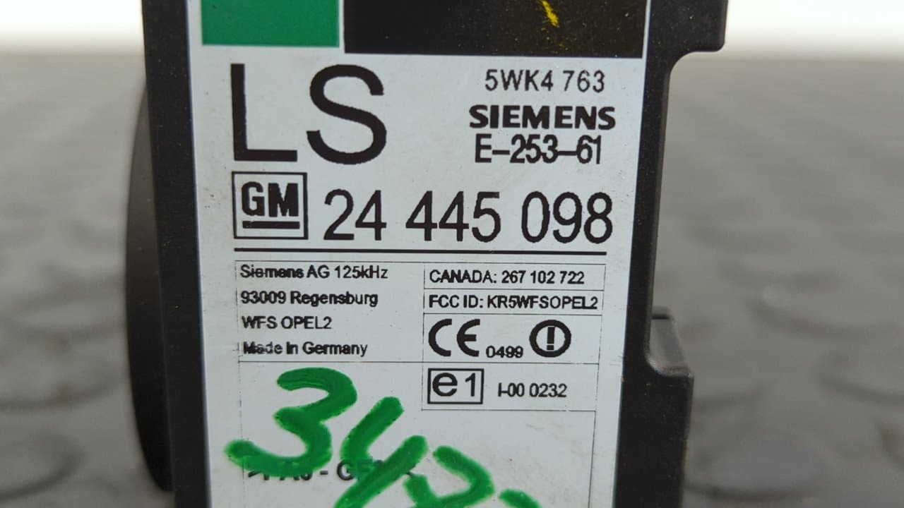 Recambio de CONMUTADOR DE ARRANQUE para OPEL MERIVA Z16SE referencia OEM IAM 24445098   - BLANCO 7
