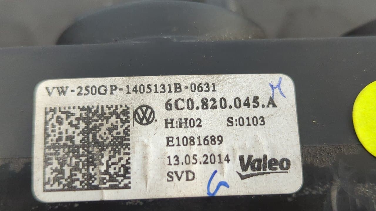 Recambio de MANDO CALEFACCION / AIRE ACONDICIONADO para VOLKSWAGEN POLO (6C1) Advance BlueMotion CUS referencia OEM IAM 6C0820045A   - AZUL 2