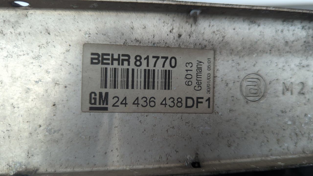 Recambio de INTERCOOLER para OPEL ZAFIRA A Blue Line Y20DTH referencia OEM IAM 24436438   - NEGRO 5