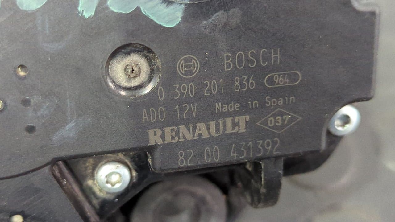 Recambio de MOTOR LIMPIA TRASERO para RENAULT KANGOO Authentique K9K800 referencia OEM IAM 8200431392 - BLANCO 3