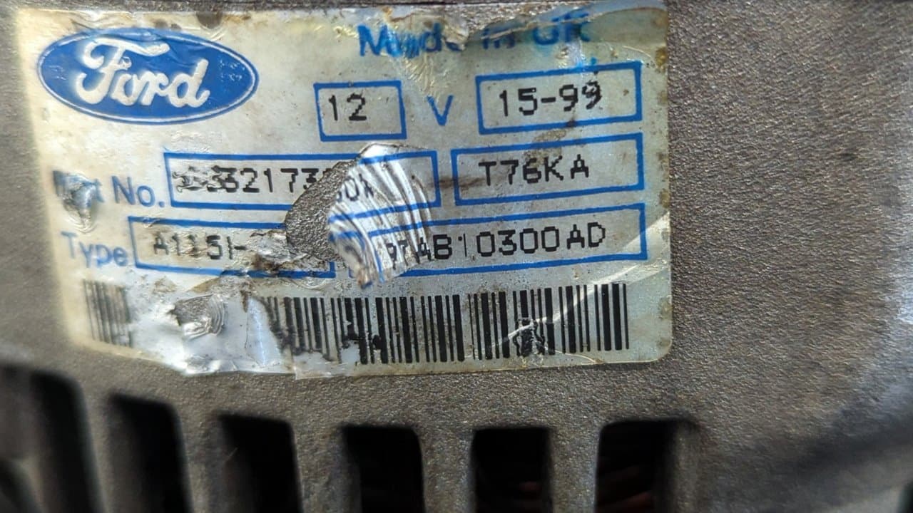Recambio de ALTERNADOR para FORD FIESTA BERLINA Básico RTJ referencia OEM IAM 97AB10300AD - NEGRO 5