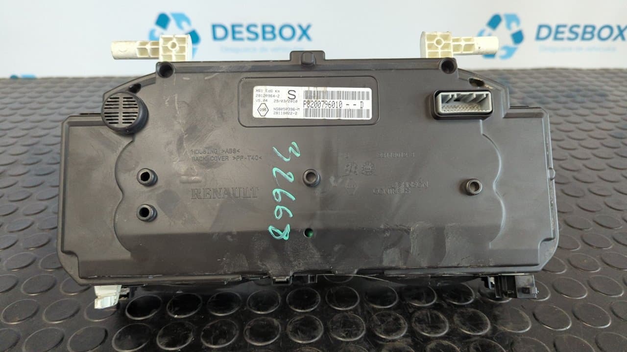 Recambio de CUADRO INSTRUMENTOS para RENAULT KANGOO K9K B8 referencia OEM IAM P8200796010D - BLANCO 2