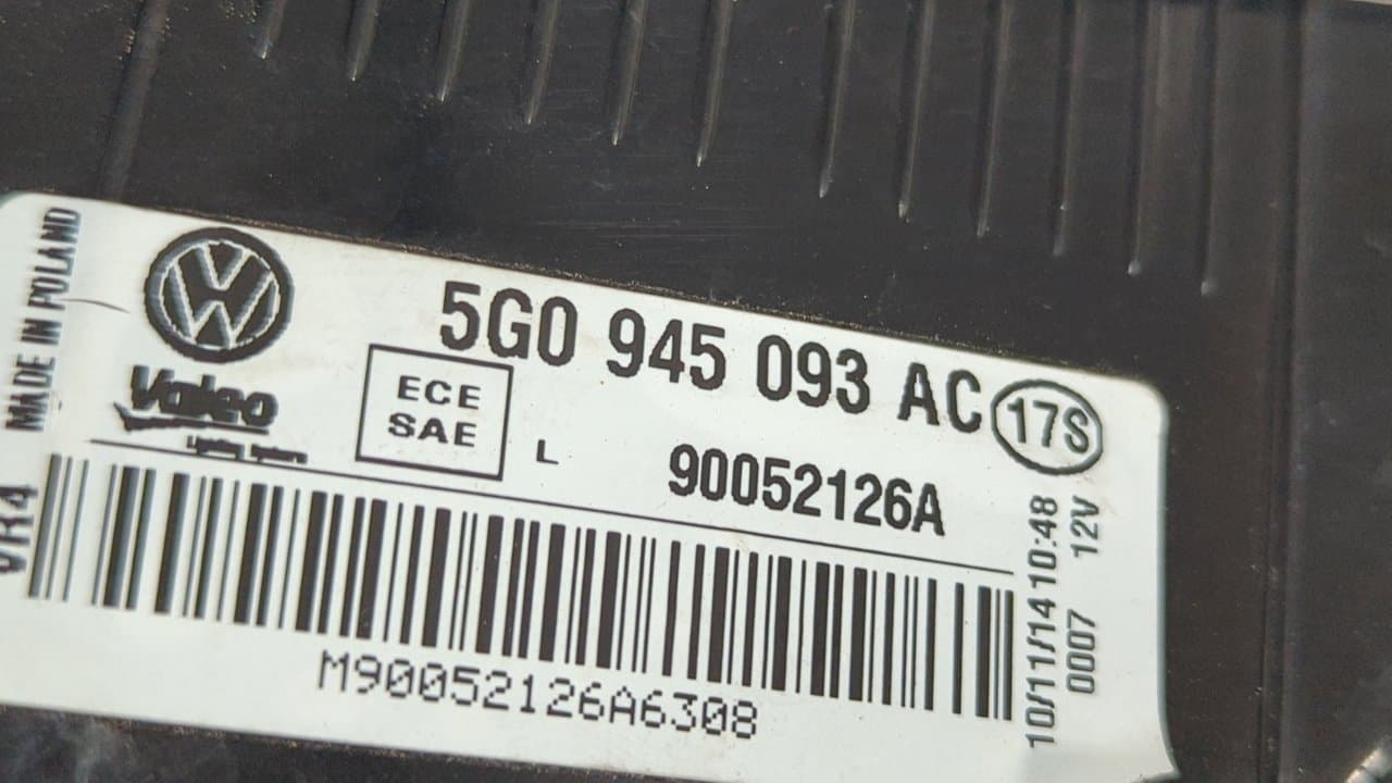 Recambio de PILOTO PORTON IZQUIERDO para VOLKSWAGEN GOLF VII LIM. (5G1) BlueMotion CRKB referencia OEM IAM 5G0945093AC - NEGRO 6
