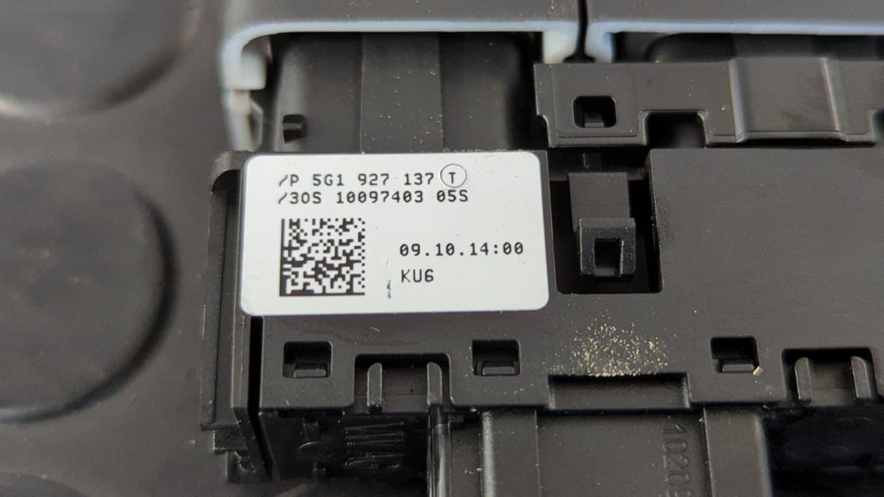 Recambio de INTERRUPTOR para VOLKSWAGEN GOLF VII LIM. (5G1) BlueMotion CRKB referencia OEM IAM 5G1927137T - NEGRO 6