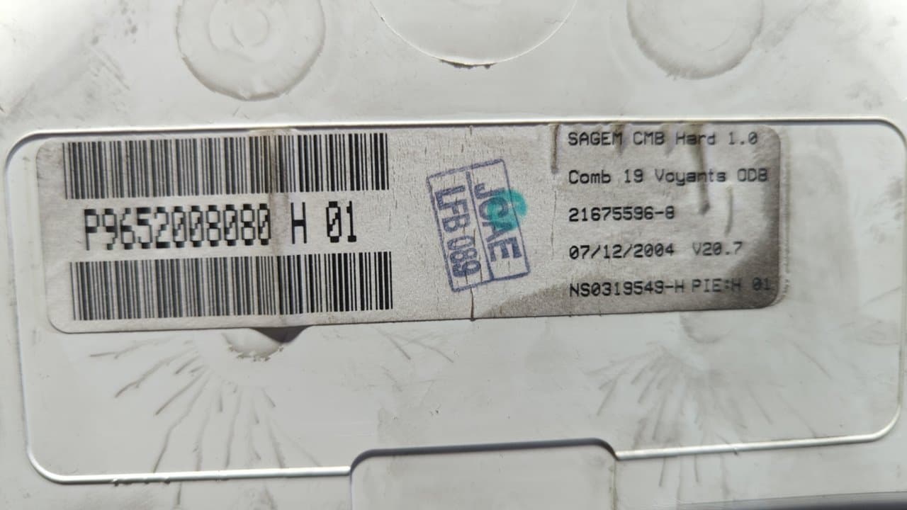 Recambio de CUADRO INSTRUMENTOS para CITROEN C2 8HZ referencia OEM IAM 9652008080 - GRIS 4