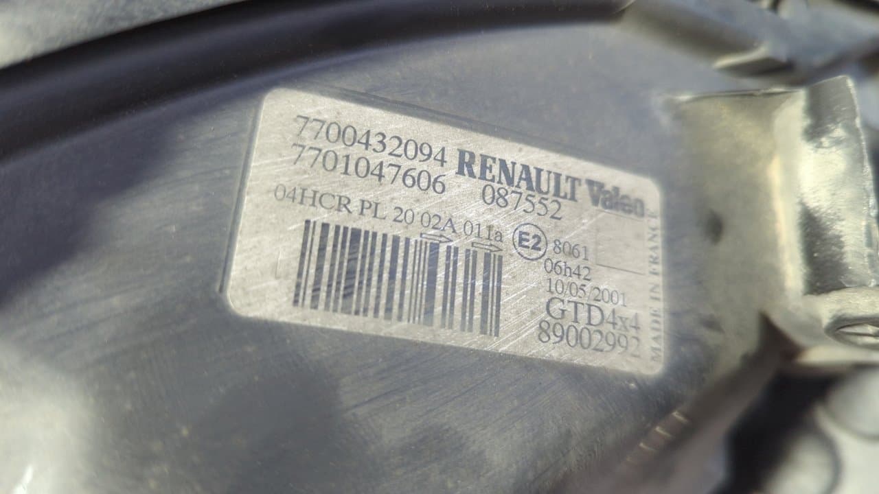 Recambio de FARO IZQUIERDO para RENAULT SCENIC RX4 (JA0) 1.9 dCi F9QK7 referencia OEM IAM  7700432094 - GRIS 4