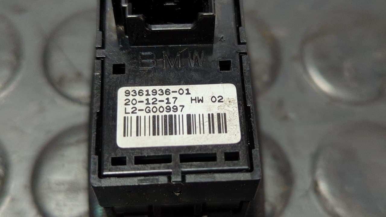 Recambio de MANDO ELEVALUNAS TRASERO IZQUIERDO para BMW SERIE 3 LIM. (F30) 318d Advantage B47D20A referencia OEM IAM 936193601 - NEGRO 3