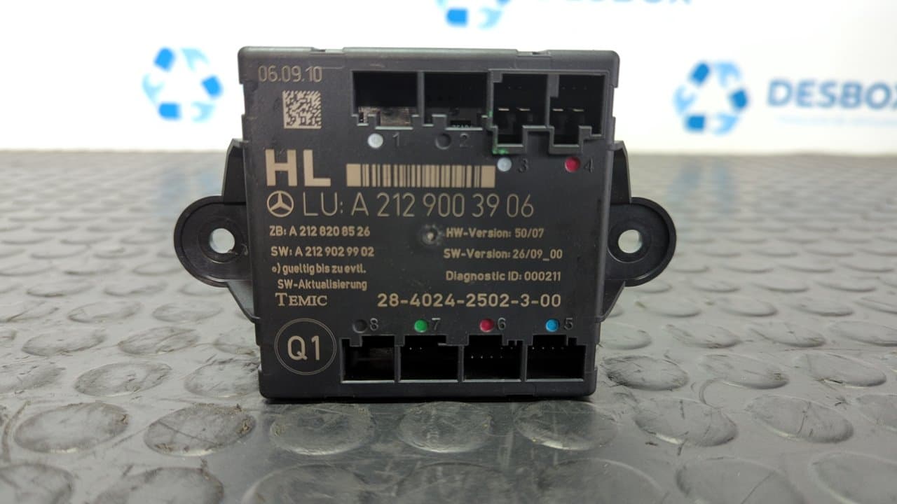 Recambio de MODULO CONFORT para MERCEDES-BENZ CLASE E (W212) FAMILIAR 200 CDI BlueEfficiency (212.205) OM651925 referencia OEM IAM A2129003906 - VERDE