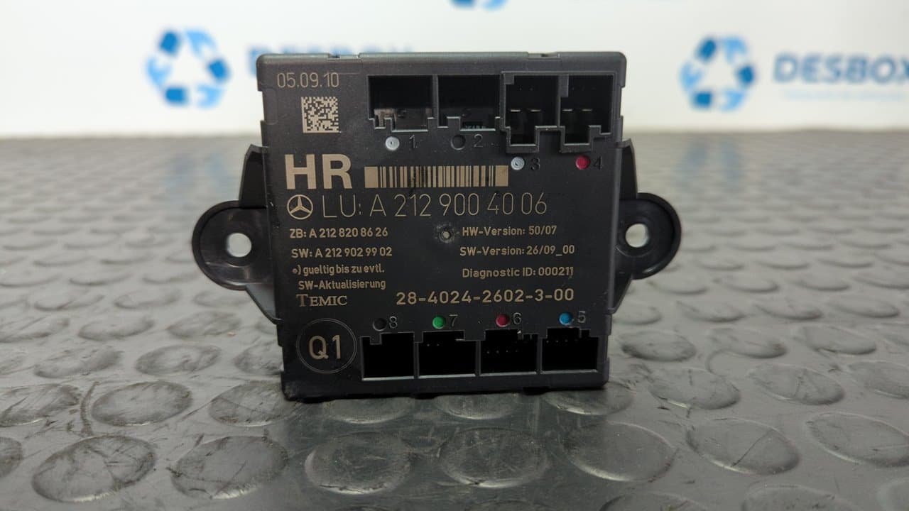 Recambio de MODULO CONFORT para MERCEDES-BENZ CLASE E (W212) FAMILIAR 200 CDI BlueEfficiency (212.205) OM651925 referencia OEM IAM A2129004006 - VERDE