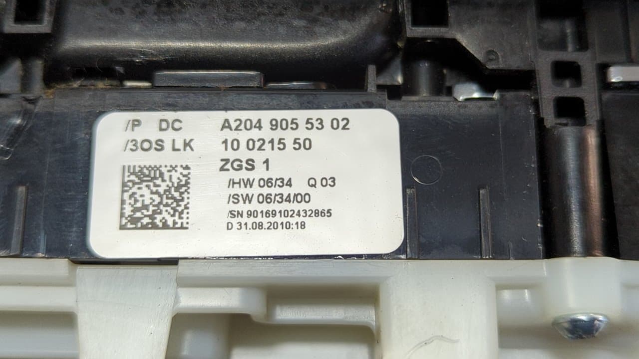 Recambio de MANDO ELEVALUNAS DELANTERO IZQUIERDO para MERCEDES-BENZ CLASE E (W212) FAMILIAR 200 CDI BlueEfficiency (212.205) OM651925 referencia OEM IAM A2049055302 - VERDE 7