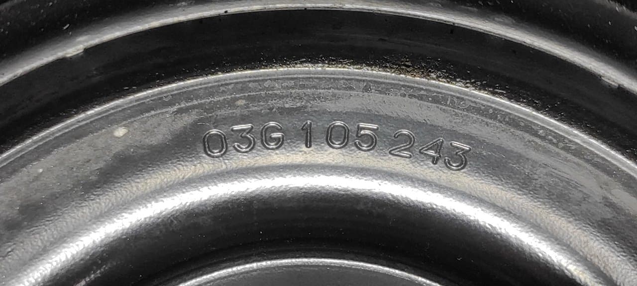 Recambio de POLEA CIGUEÑAL para VOLKSWAGEN GOLF V BERLINA (1K1) BKC referencia OEM IAM 03G105243 - NEGRO 2