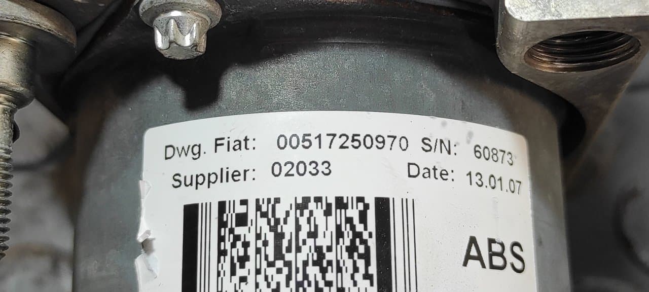Recambio de ABS para FIAT DUCATO CAJA ABEIRTA 33 (06.2006 =>) 2.3 JTD CAT F1AE0481D referencia OEM IAM 00517250970 - BLANCO 10