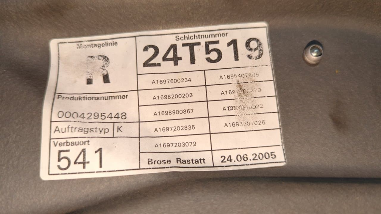 Recambio de ELEVALUNAS DELANTERO DERECHO para MERCEDES-BENZ CLASE A (W169) A 170  A-Edition M266940 referencia OEM IAM A1697203079 - NEGRO 6
