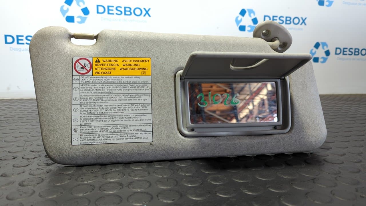 Recambio de PARASOL DERECHO para SUZUKI GRAND VITARA JB (JT) 1.9 DDiS Turbodiesel F9QB - BLANCO 4