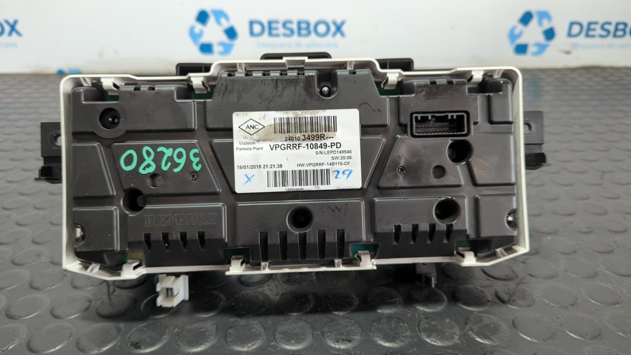 Recambio de CUADRO INSTRUMENTOS para RENAULT CAPTUR Dynamique H4B400 referencia OEM IAM 248103499R - BLANCO 3