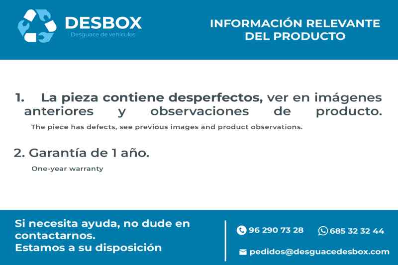 Recambio de PARAGOLPES TRASERO para SEAT IBIZA (6J5) CBZ - AZUL 2