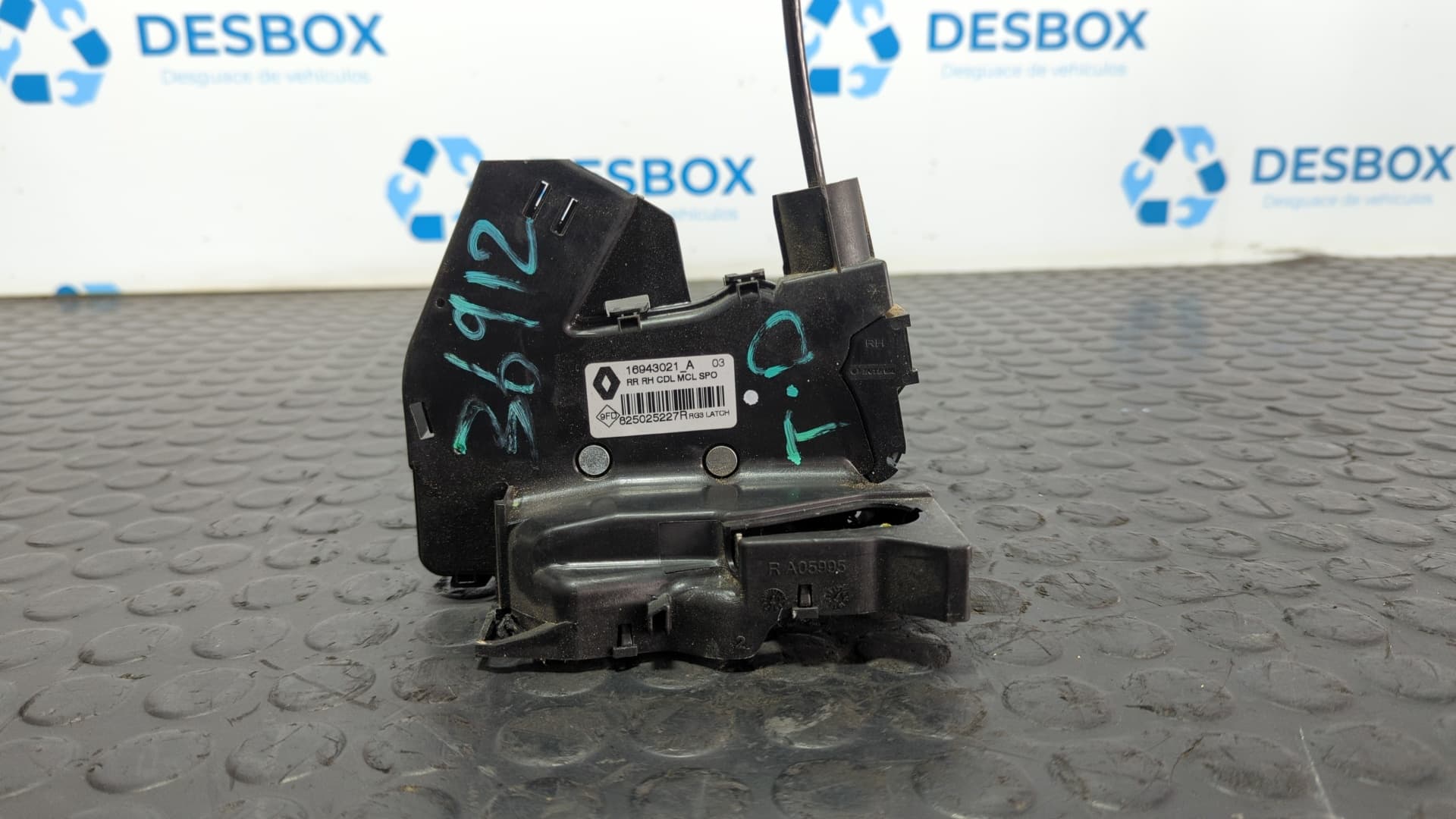 Recambio de CERRADURA PUERTA TRASERA DERECHA para RENAULT MEGANE IV BERLINA 5P 1.5 DCI K9KG6 referencia OEM IAM 16943021A - NEGRO