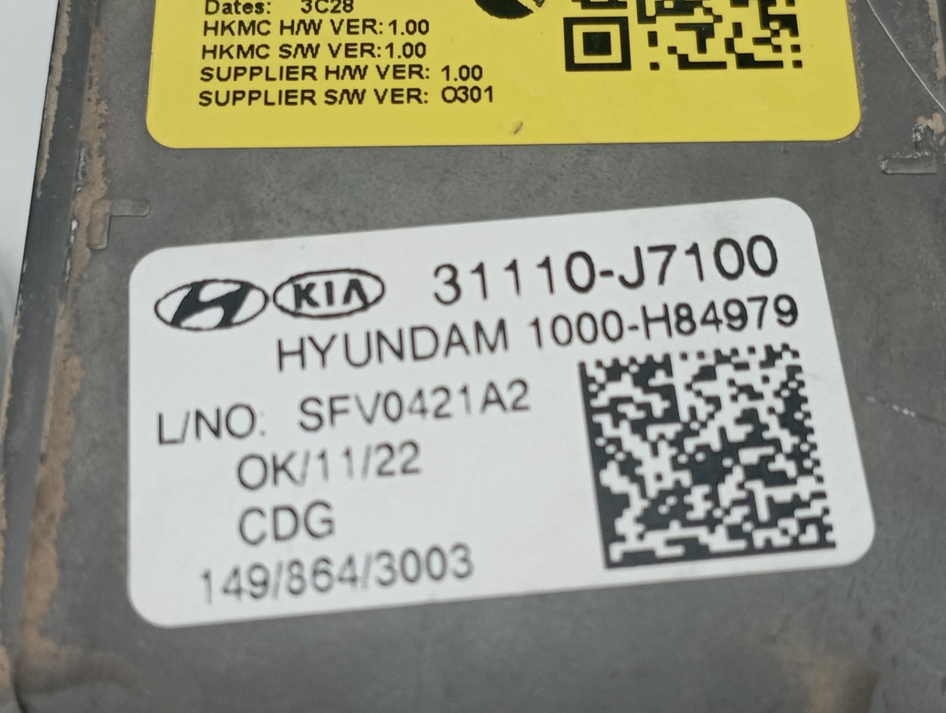 Recambio de AFORADOR para KIA XCEED XCEED 0.998 3 CILINDROS G3LE referencia OEM IAM 31110J7100 - BLANCO 2