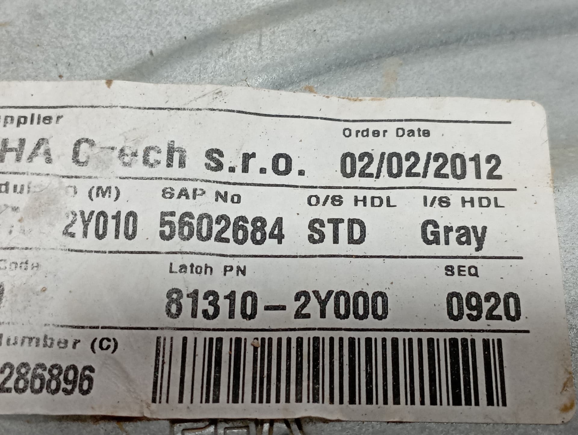 Recambio de ELEVALUNAS DELANTERO IZQUIERDO para HYUNDAI IX35 1.6 CRDI D4FD referencia OEM IAM 813102Y000 - GRIS 4