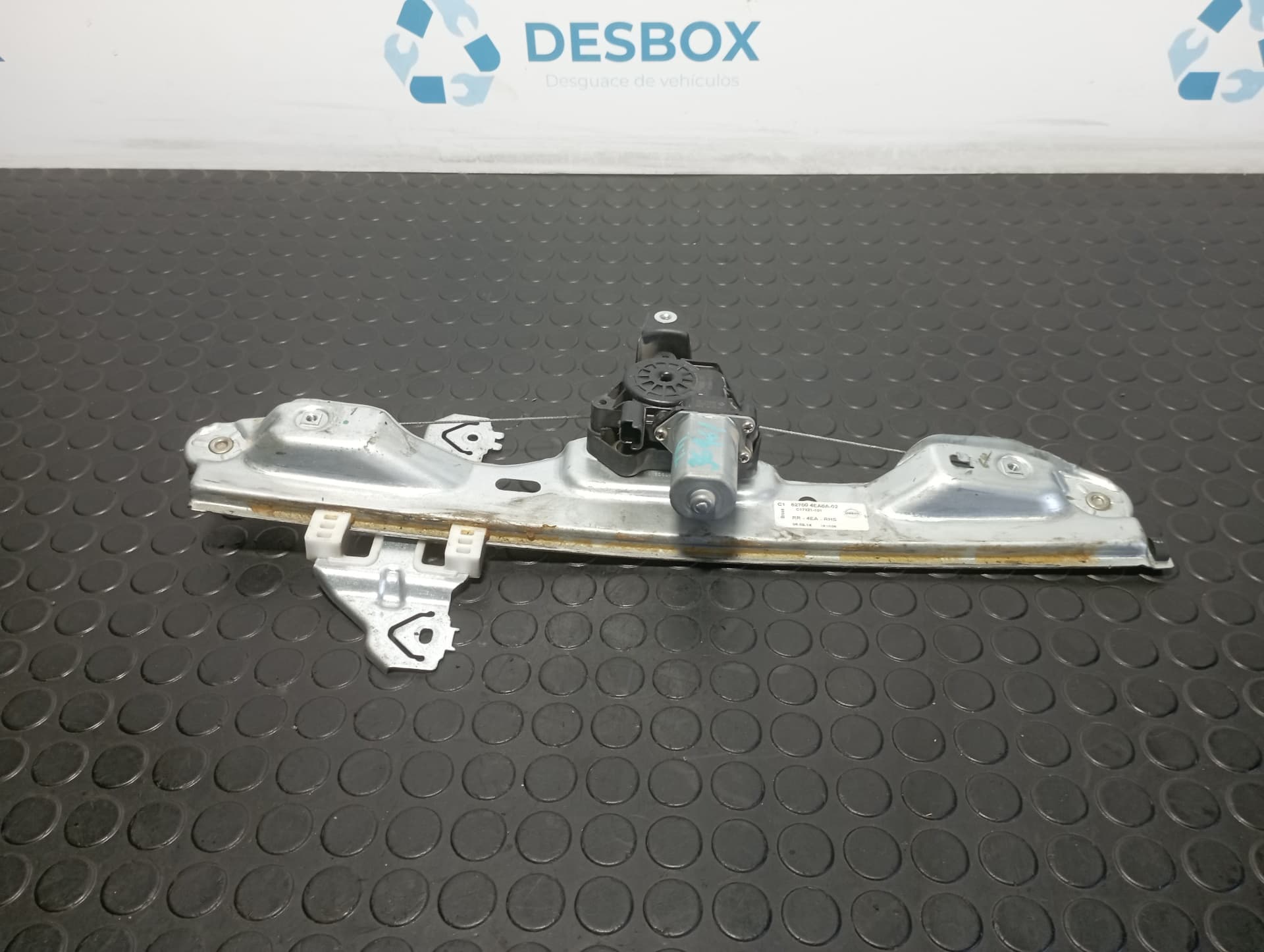 Recambio de ELEVALUNAS TRASERO DERECHO para NISSAN QASHQAI (J11) J11 1.5 DCI K9K430 referencia OEM IAM 827004EA0A02 - BLANCO