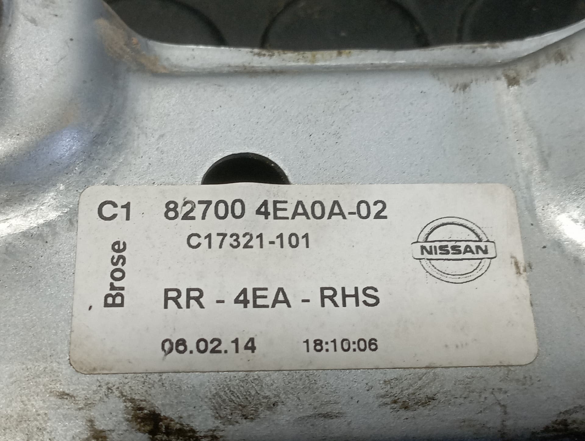 Recambio de ELEVALUNAS TRASERO DERECHO para NISSAN QASHQAI (J11) J11 1.5 DCI K9K430 referencia OEM IAM 827004EA0A02 - BLANCO 4