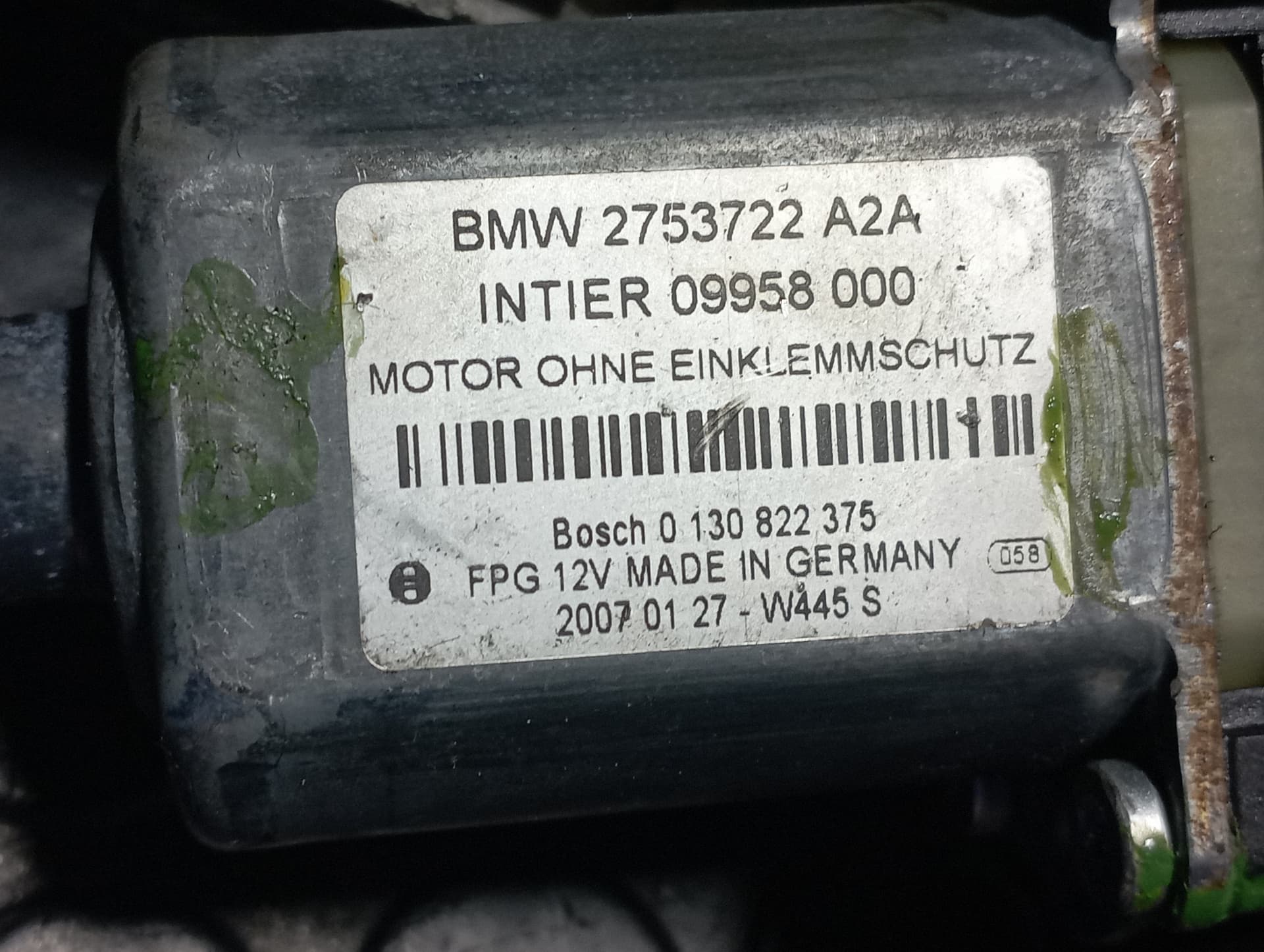 Recambio de ELEVALUNAS DELANTERO DERECHO para BMW MINI (R50,R53) Cooper W10B16A referencia OEM IAM 2753722A2A - GRIS 2