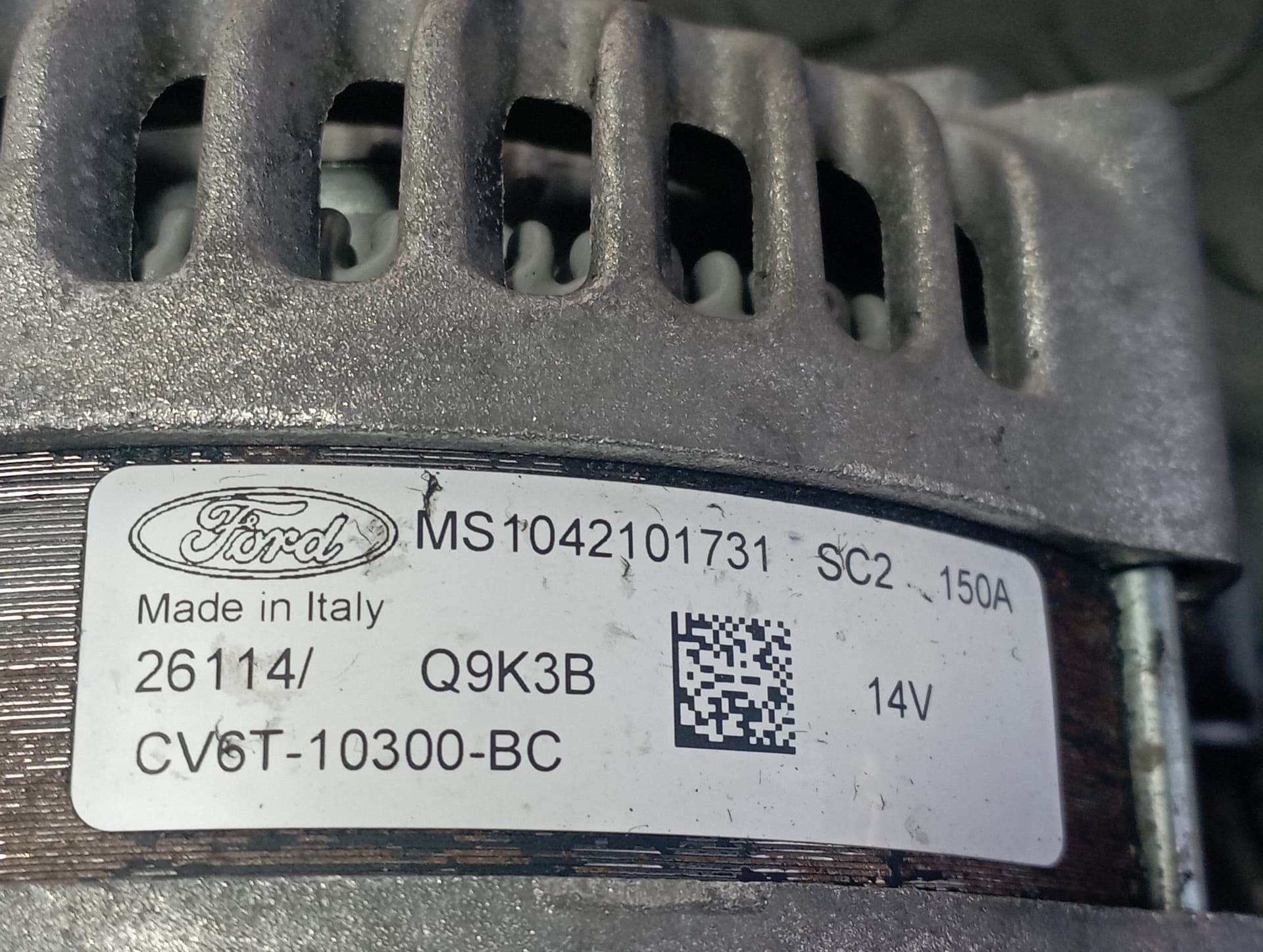 Recambio de ALTERNADOR para FORD FIESTA (CCN) Black Edition SFJA referencia OEM IAM CV6T10300BC - BLANCO 5