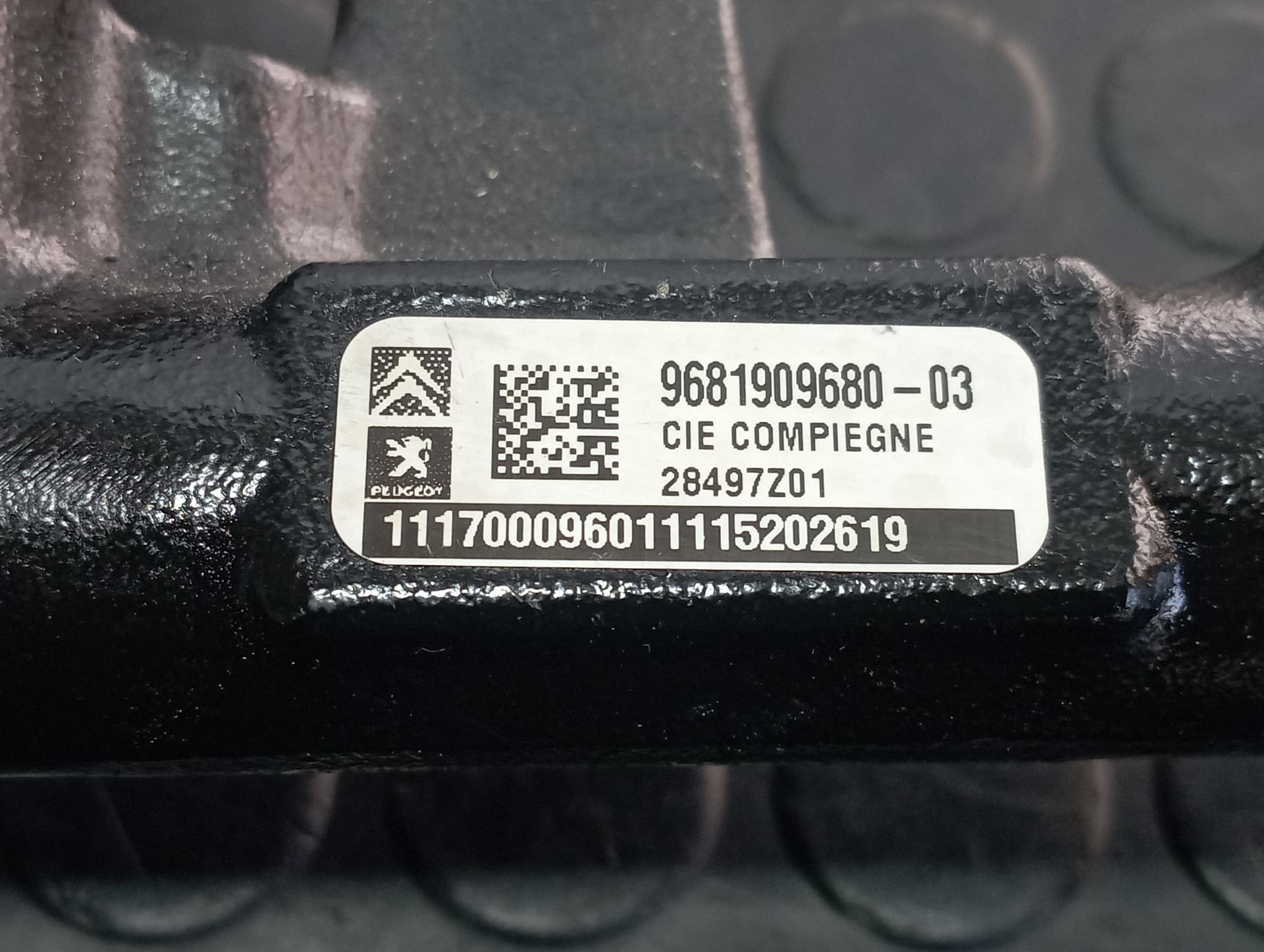 Recambio de RAMPA INYECTORA para PEUGEOT 508 SW SW ALLURE HDI 116 RH02 referencia OEM IAM 968190968003 - NEGRO 2