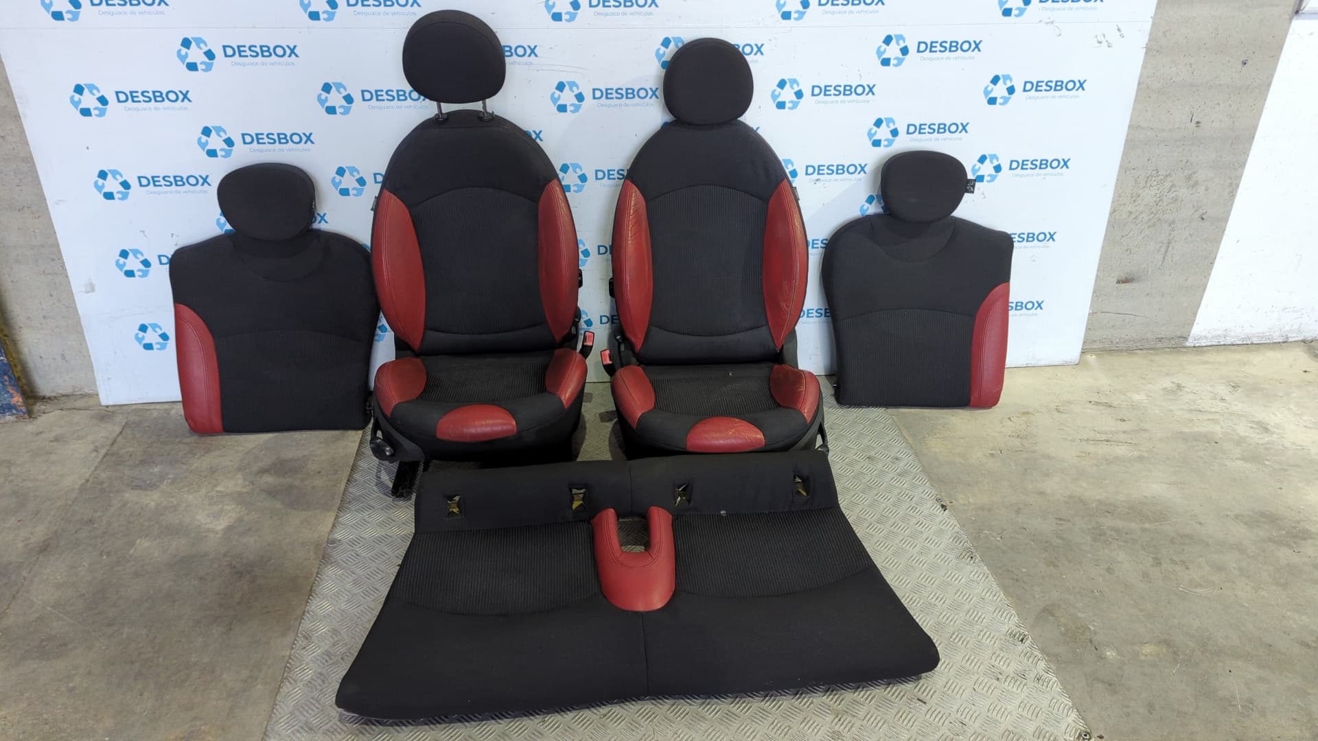 Recambio de JUEGO ASIENTOS COMPLETO para BMW MINI (R56) 1.6 COOPER N12B16A - GRIS